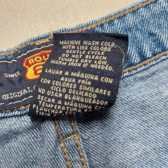 Route 66 Vintage Women's High Rise Medium Wash Denim Jean Mom Shorts - Picture 5 of 5